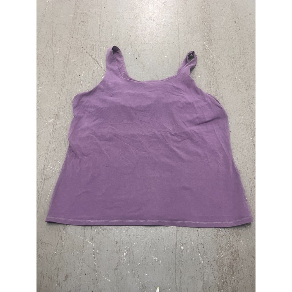 J.Jill Perfect Shelf-Bra Tank Top Womens XL Muted Plum Scoop Neck Workout Yoga